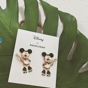 DISNEY X BAUBLEBAR Mickey Mouse Hawaiian Ukelele Multi Color Earrings